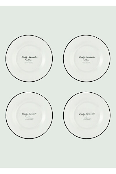 Bella Maison Farfurii de servire Daily Reminder, set de 4, negre (26 cm)