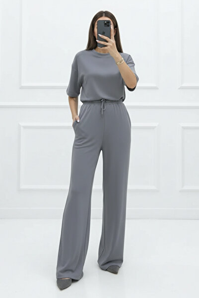 Runades Women's Short Sleeve Combed Cotton Lycra Full Stretchy High Waist Suit