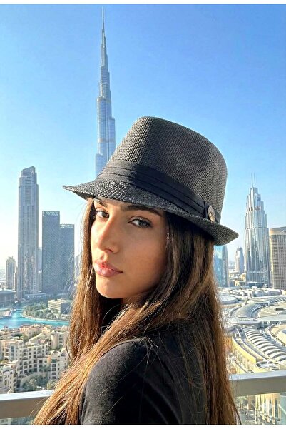 LAGRANZE قبعة جاكسون فورتر صيفية من القش الفاخر للسيدات