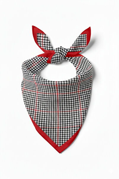 PETEK AKSESUAR باندانا حمراء مربعة 50*50 سم.