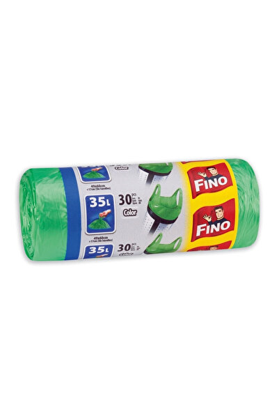 Fino Cleaning bags with handles 35 L green HD 30 pieces/roll