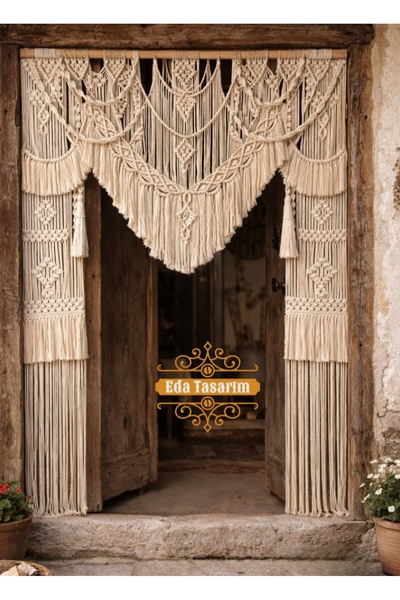 EdaTasarım Makrome Fon Perde Arka Fon