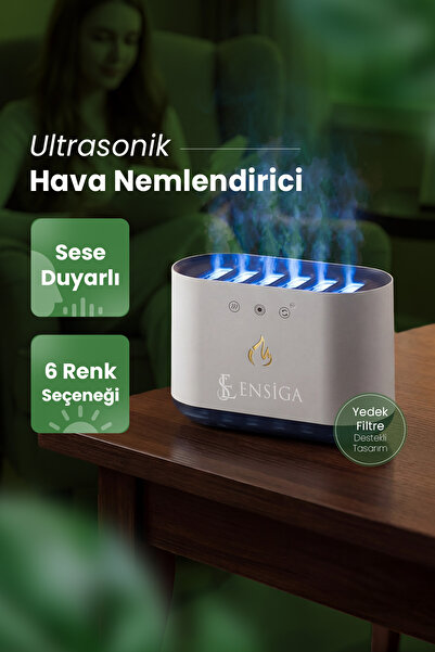 EN SİGA Ultrasonik Hava Nemlendirici Buhar Makinesi 6 Sprey Rgb Modlu Sese Du...