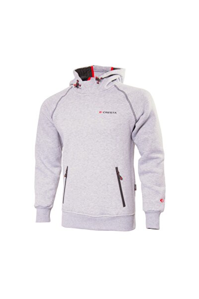 Cresta Erkek Gri Outdoor Kapüşonlu Sweatshirt