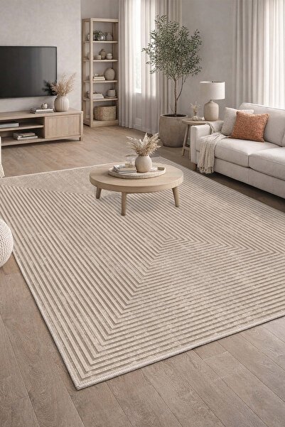 CENTER AVM Vizon Halı Salon Halısı Makinede Yıkanabilir Halı Kaymaz Taban Halı