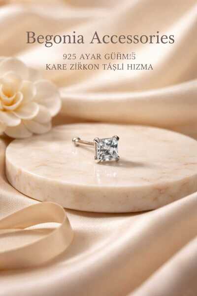 Öte Beri Hayallerin Ötesi 925 Ayar Gümüş Küpe Olarak Kullanıma Uygun Zirkon T...