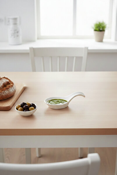 Külsan 13088.CW - Thermoset Spoon Shape 6'lı Minimal Sosluk 19X9.5 Cm, Thermo...