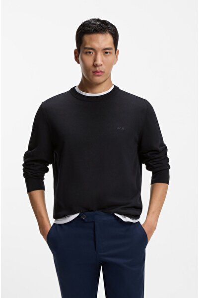 BOSS Embroidered Logo Cotton Sweater