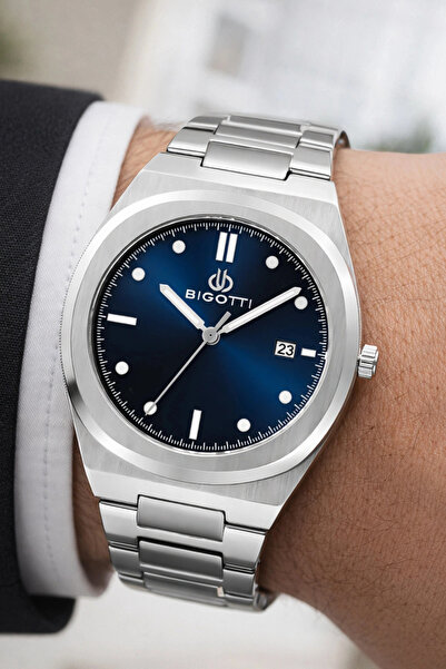 Bigotti Erkek Kol Saati Tüm Fonksiyonlar Aktif Gümüş-mavi Sdb004