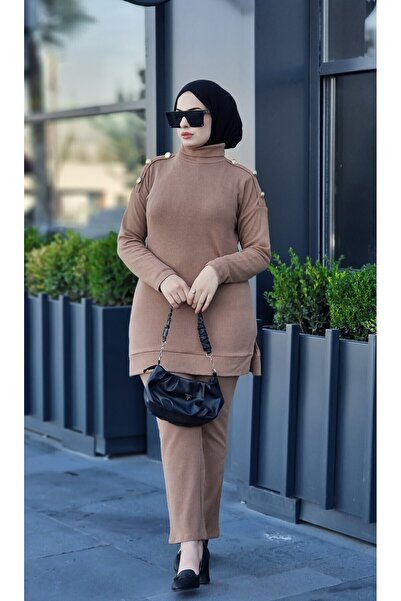Esre Store 4442 - Set dublu Hijab Camel