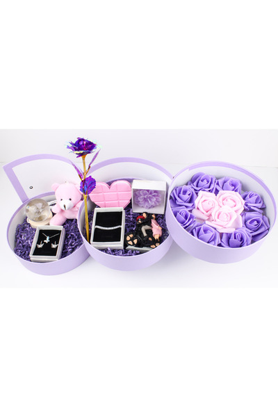 MORKUTU Sevgiliye Özel Mor Temalı Hediye Seti - Doğum Günü Sevgililer Günü Öz...