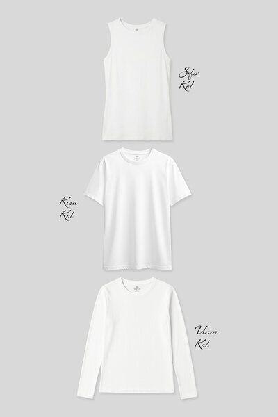 TOMMY LIFE basic O Gât de îmbrăcăminte cu decolteu în formă de O, pachet de 3...