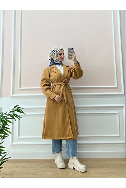 Esre Store Hidžab kaput sa balon rukavima, braon