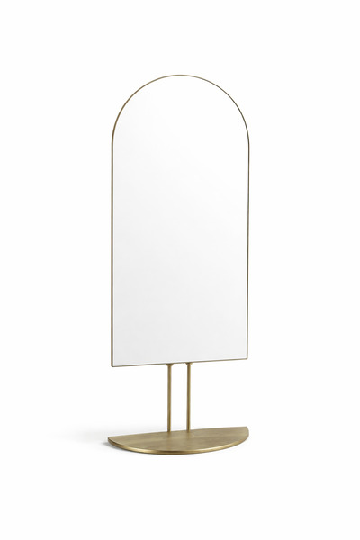 Warm Design Metal Çerçeveli Raflı Duvar Aynası