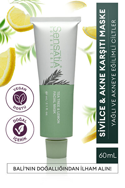 Sensatia Botanicals Yağlı ve Akne Eğilimli Cilt için Doğal Kil Maske - Siyah ...