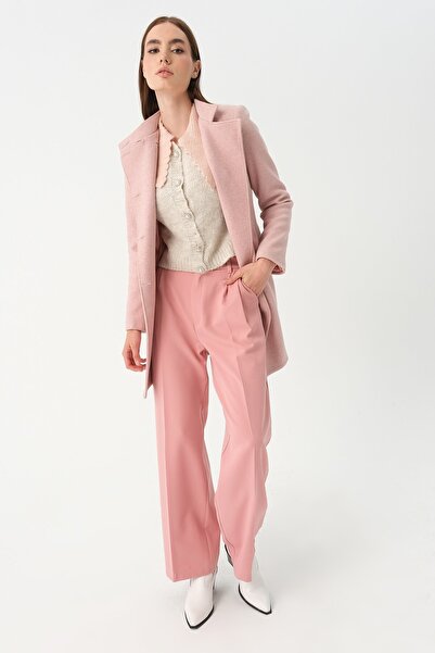 PARKhande Hakim Yaka Kaşe Kaban - Pudra