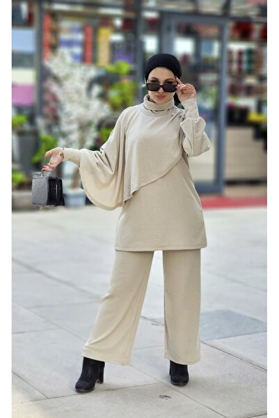 Esre Store 4448 - Half-Toe Hijab Set Stone