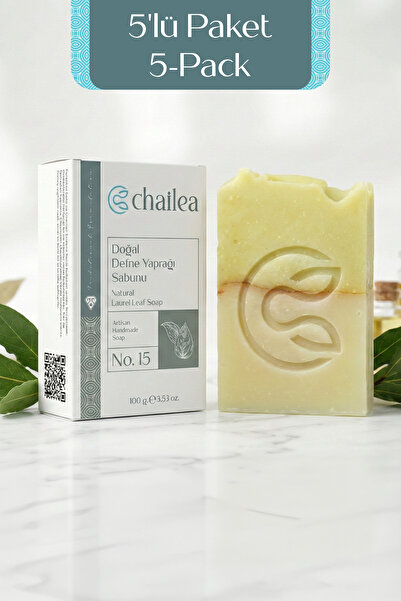 Chailea Doğal Defne Yaprağı Sabunu El Yapımı Defne Sabunu 100 gram 5'li Paket