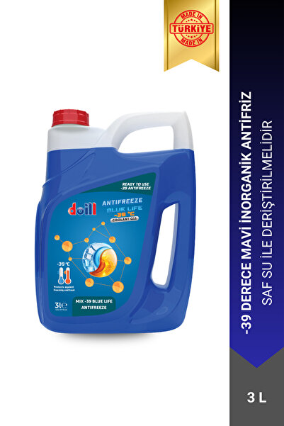 doill -39 / -40 Derece Hazır Karışım 3 Litre Mavi Antifriz - G11 (ÜRETİM YILI...