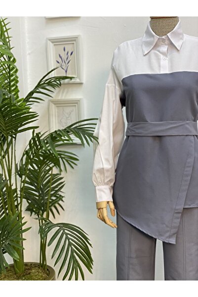 Esre Store 4443 - Hijab Double Set Gray