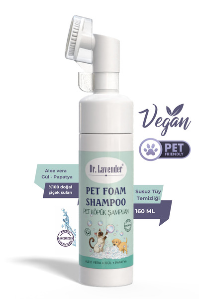 Dr.Lavender Durulama Gerektirmeyen Fırçalı Kedi Şampuanı & Kuru Köpük Kedi - ...