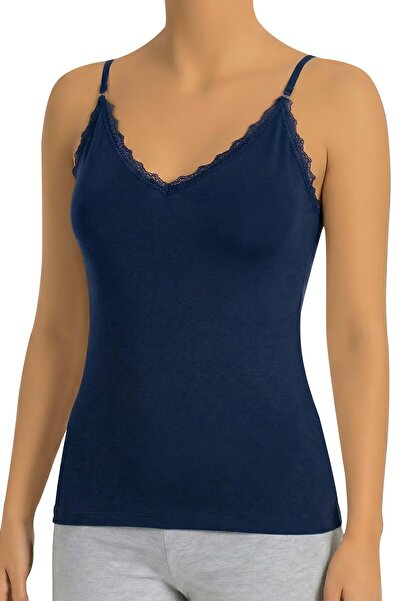 Öts Women's Adjustable Rope Strap Lace Viscose Tank Top