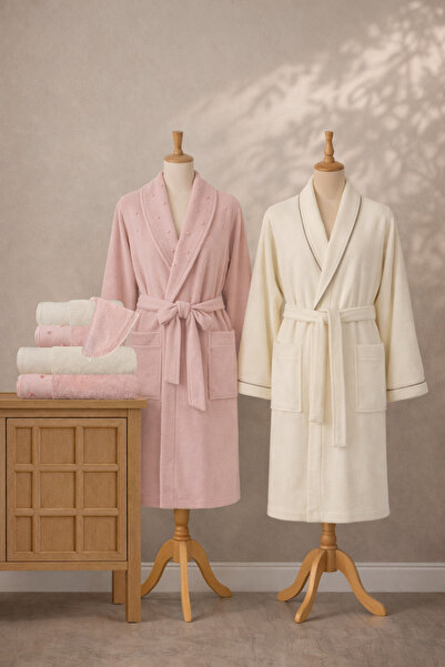 Ellia Soft Перлен 7-частен комплект от 100% памук с перлени камъни за булчинс...