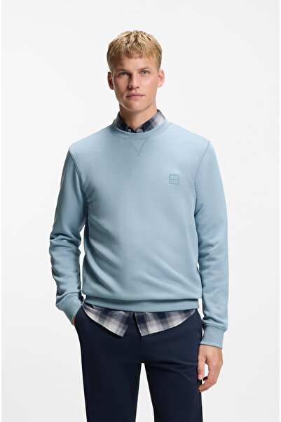 BOSS Logo Detaylı Pamuk Sweatshirt
