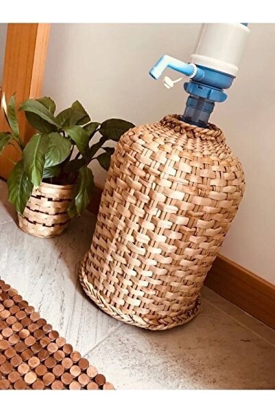 Ulu Ahşap Wicker Knitted Bottle Case