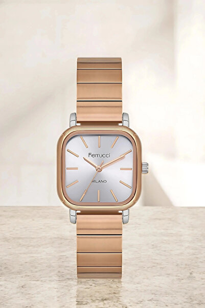 Ferrucci Rose Silver Women's Watch - Steel Band, 3Atm Water Resistant, Stylis...