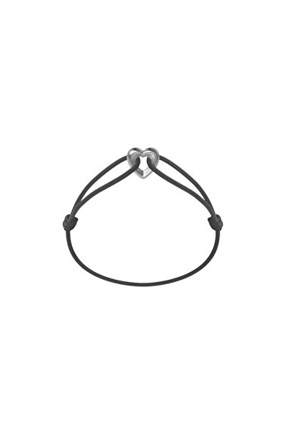 Wecord London سوار من خيط فضي على شكل قلب