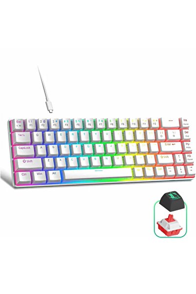 Timebox Μηχανικό πληκτρολόγιο παιχνιδιών με οπίσθιο φωτισμό RGB 60%, γραμμικό...