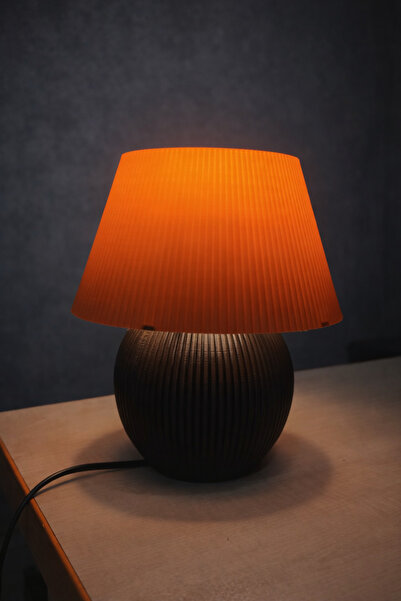 KS Modern Pliseli Masa Lambası | Sıcak Işık Ambiyans Dekoratif Abajur