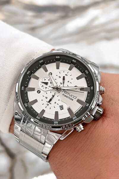 Ferrucci Silver-white New Season Steel Cord Function Men's Wristwatch Sdfer072