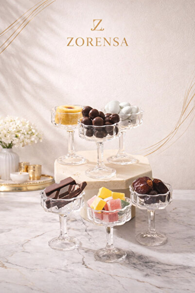 ZORENSA طقم من 6 أكواب زجاجية للقهوة بسعة 50 مل