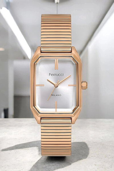 Ferrucci Women's Rose Gold Wristwatch - Stylish Steel Band & Case, Sdfer149