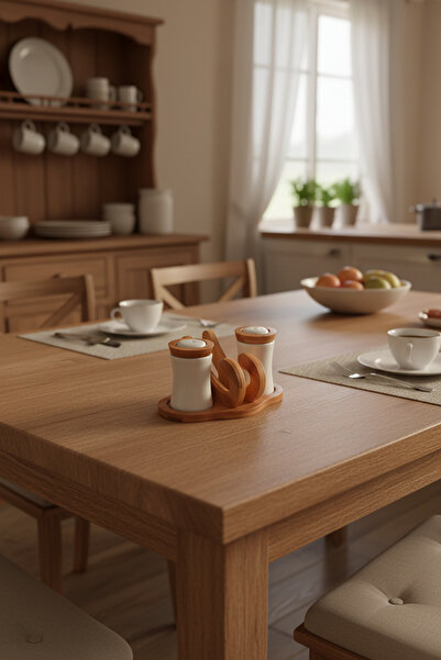 Bambum Chava Peçetelikli Tuzluk Biberlik