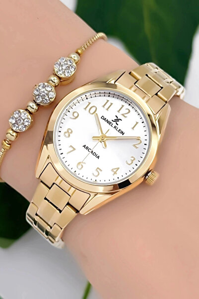 Daniel Klein Women's Wristwatch Gold Color Steel Cord&Case Sddk089