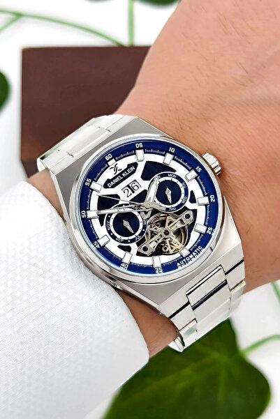 Daniel Klein Çelik Kordon Çelik Kasa Otomatik Mekanizma Erkek Kol Saati Gümüş...