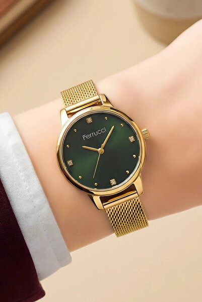 Ferrucci Gold Çelik Hasır Kordon Çelik Kasa Kadın Kol Saati Fc.03245h.05 Sdfe...