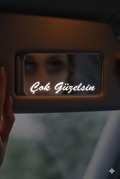 Yalıgraf Reklam Tabela Çok Güzelsin Güneşlik Ayna Yazısı Araba-Motosiklet Cam...