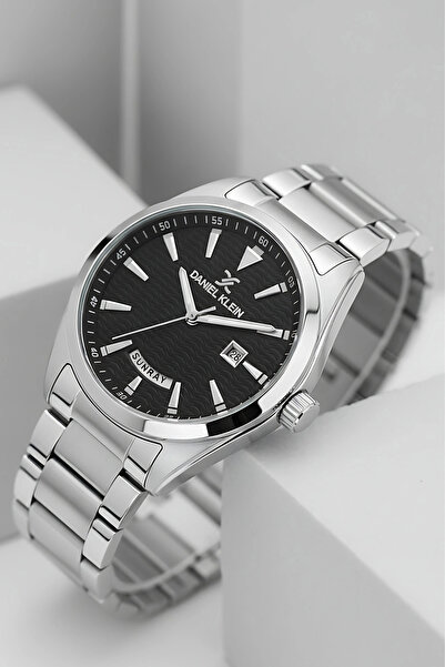 Daniel Klein Takvimli Çelik Kordon Erkek Kol Saati Bileklik Hediyeli Gümüş-Si...