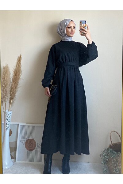 Esre Store Μοντέλο Μεβλάνα Τεσεττούρ Φόρεμα Μαύρο