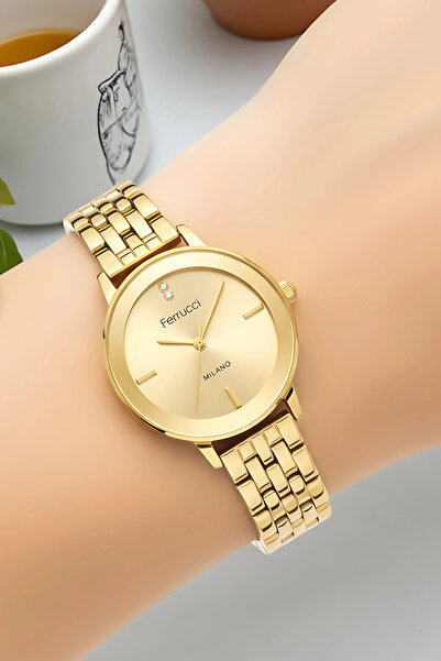 Ferrucci Çelik Kordon & Özel Tasarım, Kadın Kol Saati, 3atm Suya Dayanıklı Go...