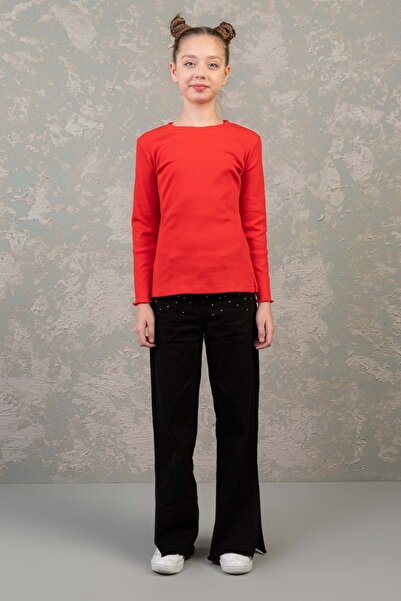 Hopi Kids Red Girl's Camisole Bady - Crew Neck, 13-14 Years