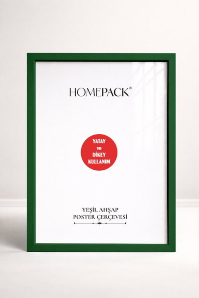 HOMEPACK 30X45 CM Yeşil Ahşap Çerçeveli Poster Çerçevesi, Boş Çerçeve, YEŞİL-...