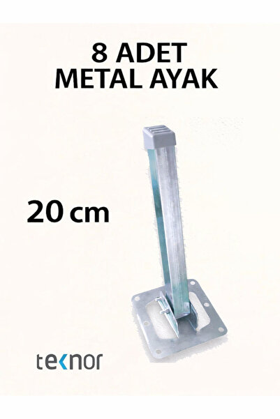 Teknor 8'li Katlanır Metal Yer Sofrası Ayağı Yer Masası Ayağı 20 cm