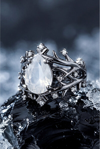 Shelby Silver Luna Noir 925 Ayar Gümüş Yüzük