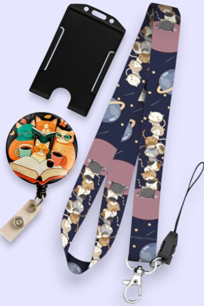 MİLLENEX Gezegen Kediler Doktor Boyun Askı İpi Boyun Askısı 3 lü Set Yoyo Yak...