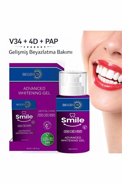 oliways Begisun Smile Mor Ton Diş Bakım Jeli 50 ml – V34 & 4D Destekli, PAP T...